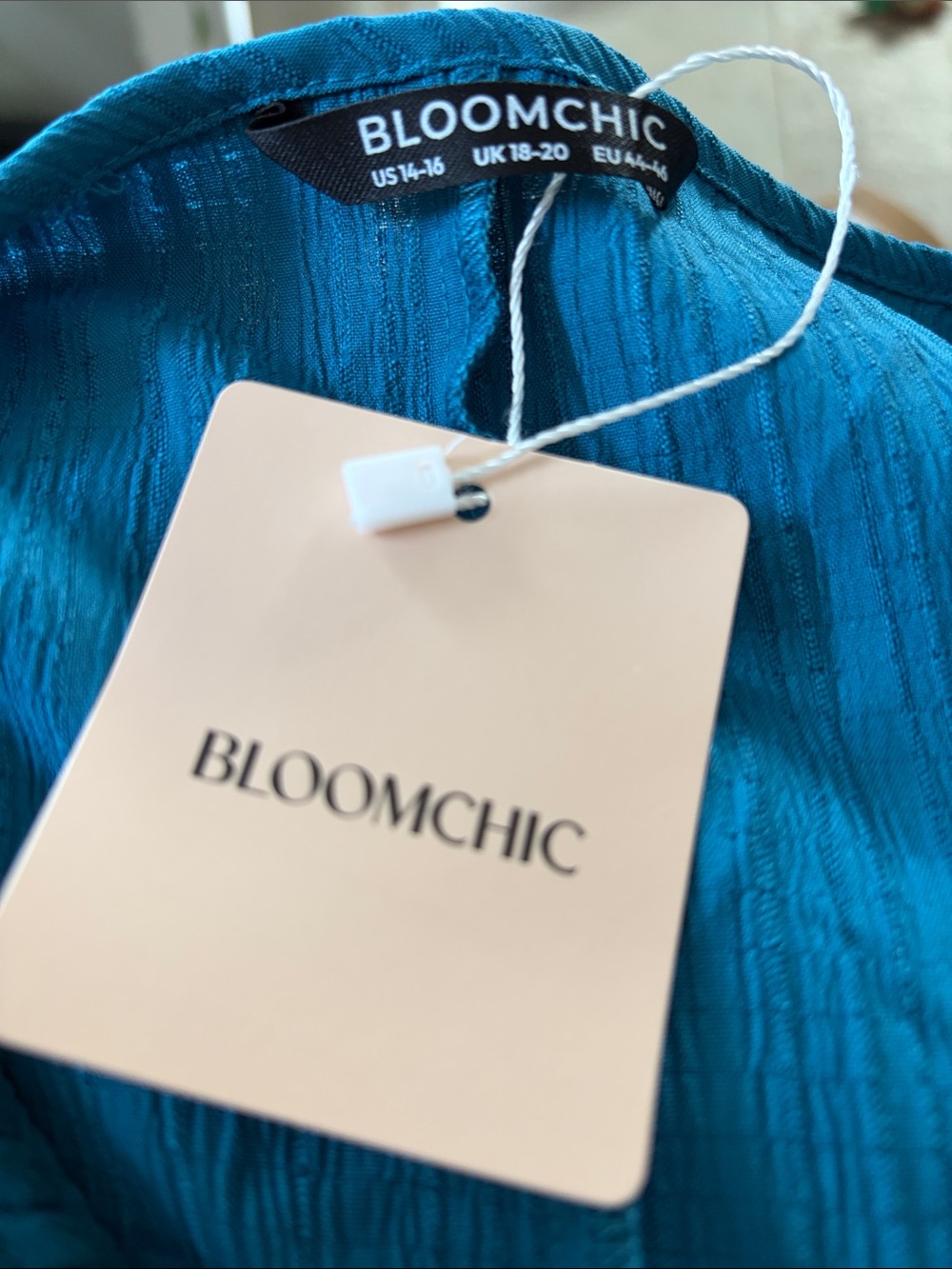 BloomChic Boho Style Teal Maxi Dress Size 14-16 NWT - Picture 5 of 5